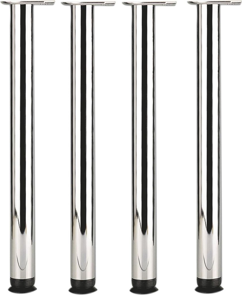 Camar Tischbeine höhenverstellbar 1100-1200mm rund ø 60mm Set Zoom - Tischfüße ideal als Stehtischbeine & Bartischbeine verwendbar - inklusive ...