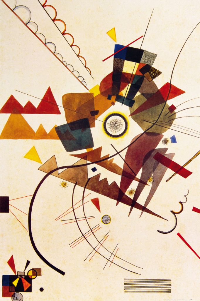 Wassily Kandinsky Kunstdruck Bild - Ringsum, 1924 (120 x 80 cm)