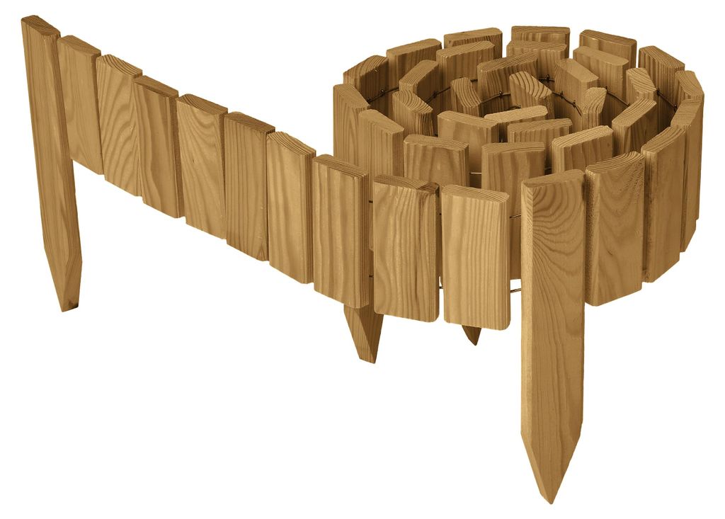 Garronda Beeteinfassung Holz Rollzaun Gartenzaun Produktbild 