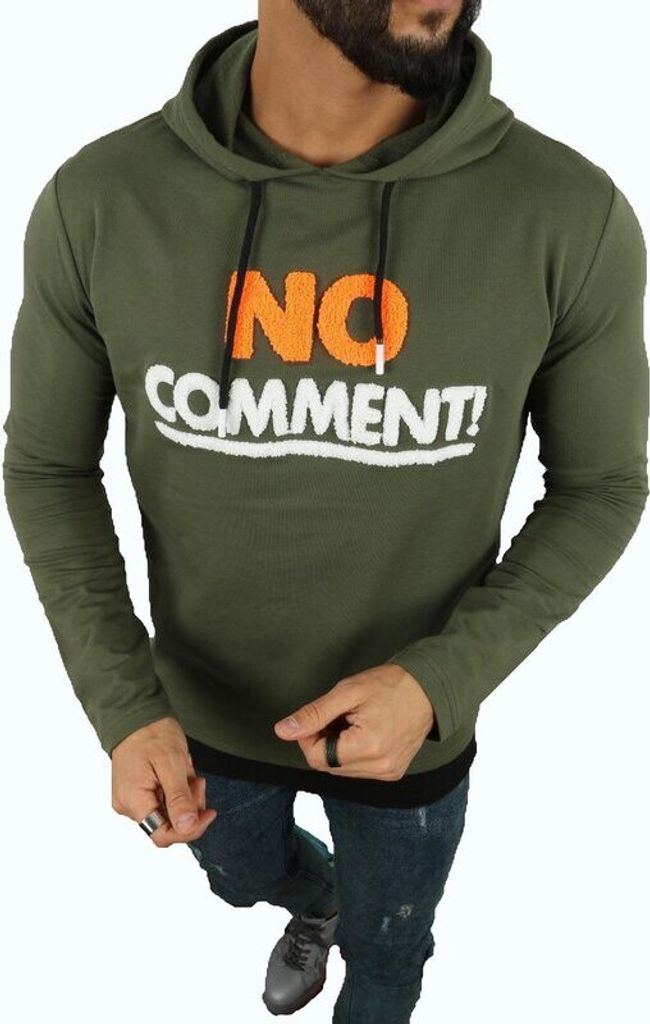 Herren Pullover Kapuzenpullover "No Comment" Pulli Produktbild 