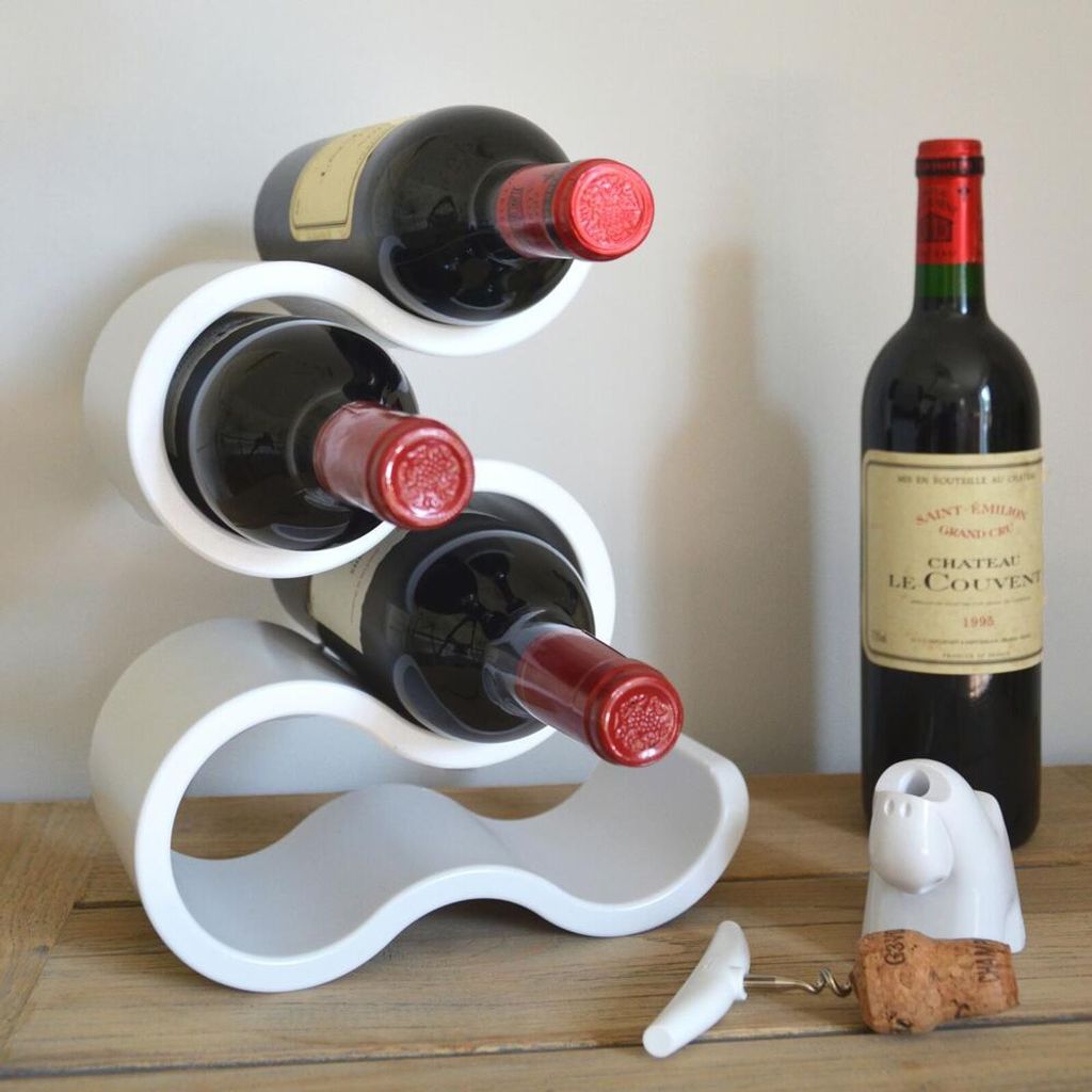 Weinregal BOA aus Kunststoff, weiß Produktbild 