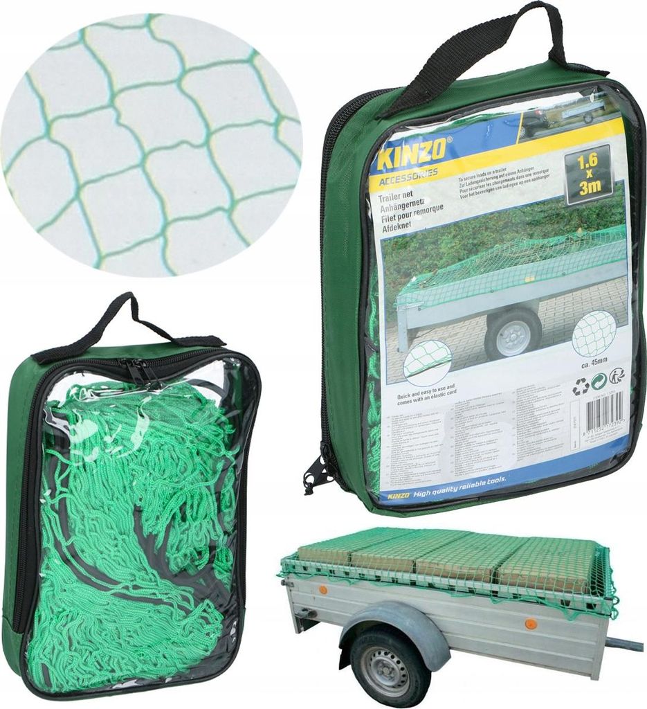 Kinzo Anhängernetz 1.6x3 M Durchsichtig  Durchsichtig One Produktbild 