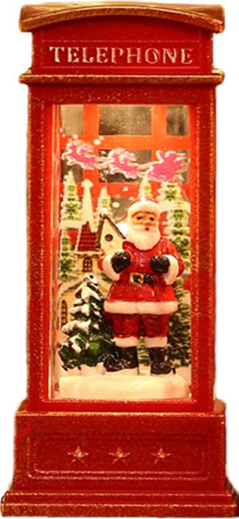 Weihnachtsschneekugel Schneekugel Telefonkabine Schneekugellaterne entwarf Verzierung deco decors Weihnachtsmann