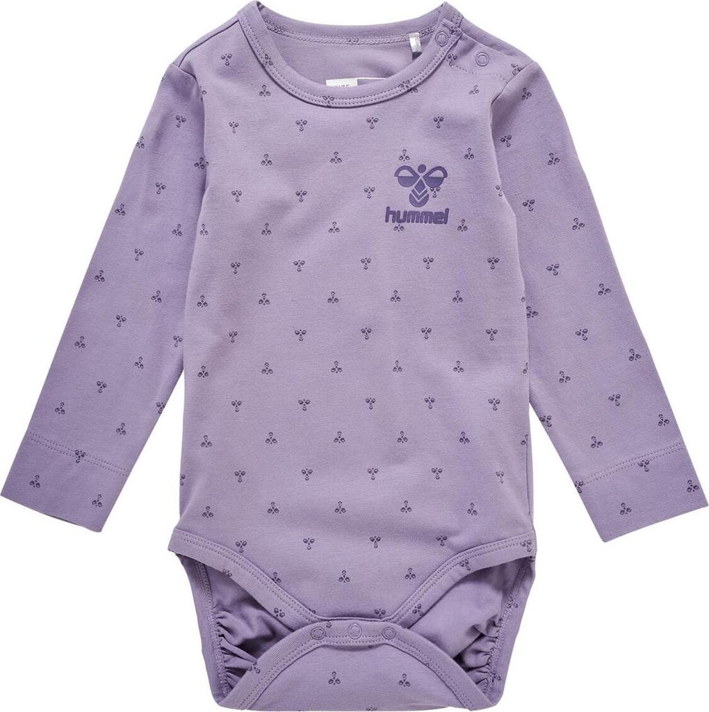 Hummel Hmlbeesy Body L/S - lavender gray, Größe:68