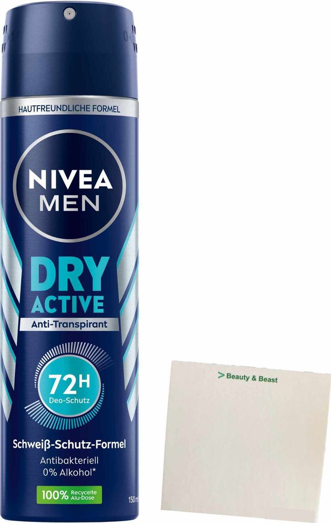 Nivea Men Deo Spray Dry Active (150ml Flasche) + usy Block