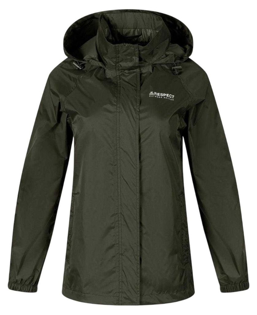 Respect - Jacke, wasserfest für Damen, Zum Falten MN790 (46 DE) (Khakigrün)
