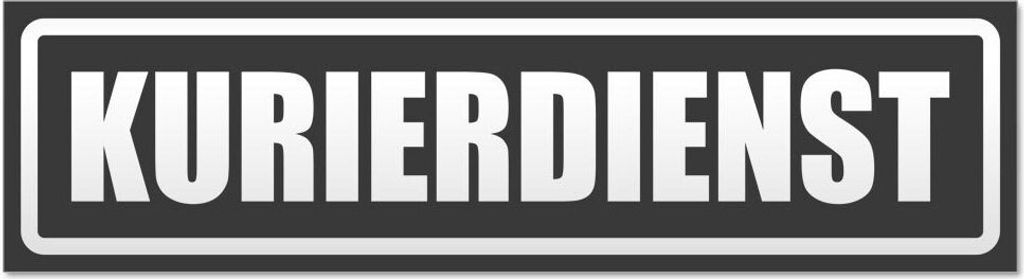 Kiwistar - Autoaufkleber - Dunkelgrau - 20 x 5,3 cm - Kurierdienst invertiert - Hinweis Aufkleber Sticker für Auto, Kfz, Fahrrad, PKW, LKW