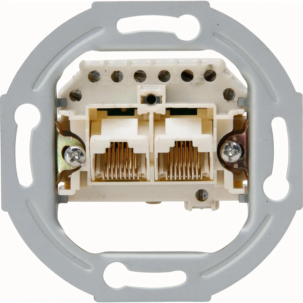 Heinrich Kopp 33369401 Prise Mixte RJ11 et RJ45 Blanc Thermoplastique