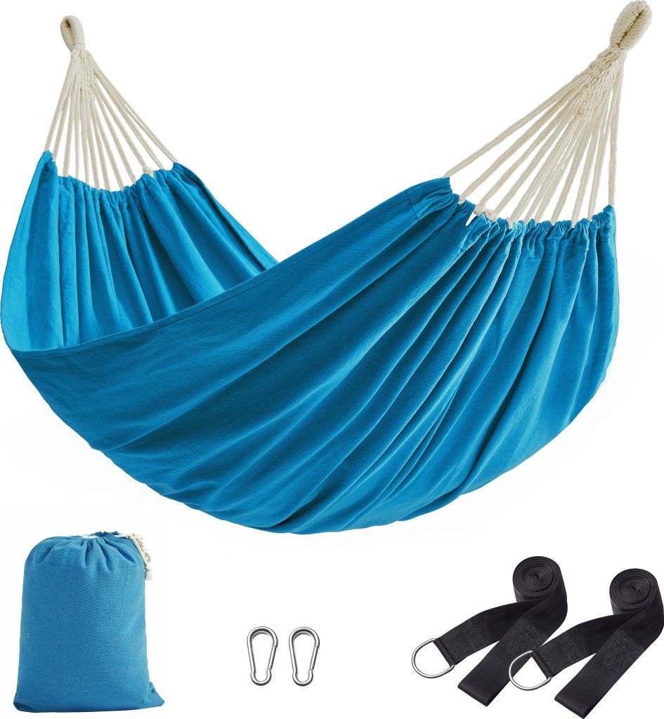 SONGMICS Hängematte, 210 x 150 cm, Doppelhängematte, Belastbarkeit 300 kg