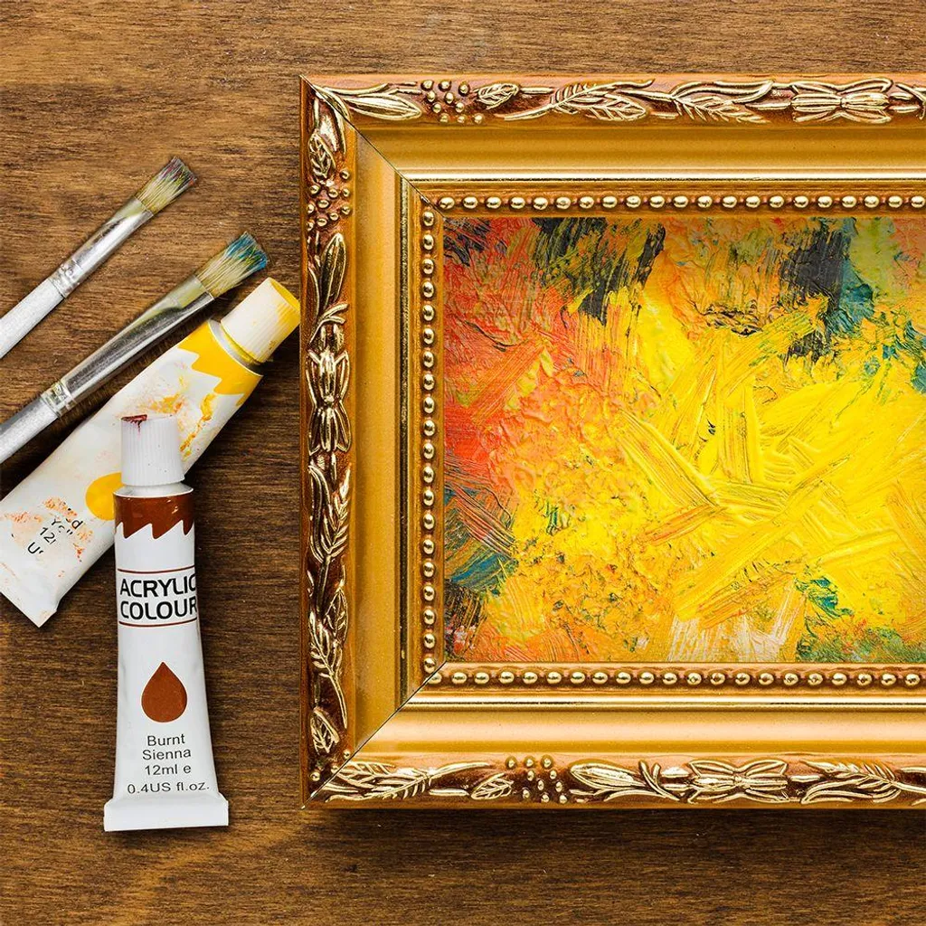 Set 32 Colori Acrilici ARTISTIK - Tubetti Da 22 Ml Con 3 Pennelli - Pittura Su Tela, Legno, Ceramica - Atossici, Metallici, Pastello E Fluorescenti