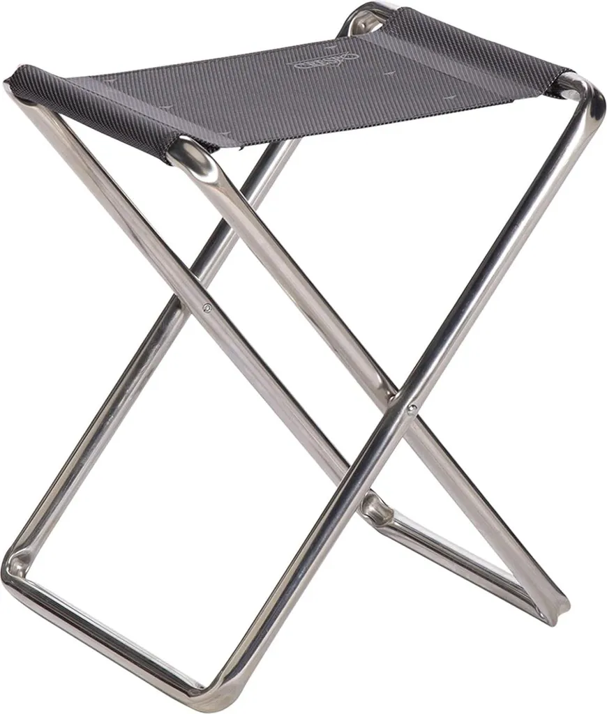 Tabouret pliant anthracite ultra robuste et résistant aux intempéries