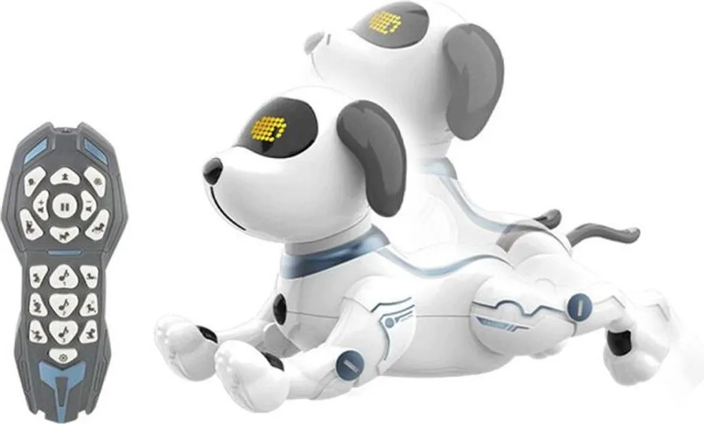 Robot Chien Interactif pour Enfant - Jouet Télécommandé Éducatif Blanc - 2
