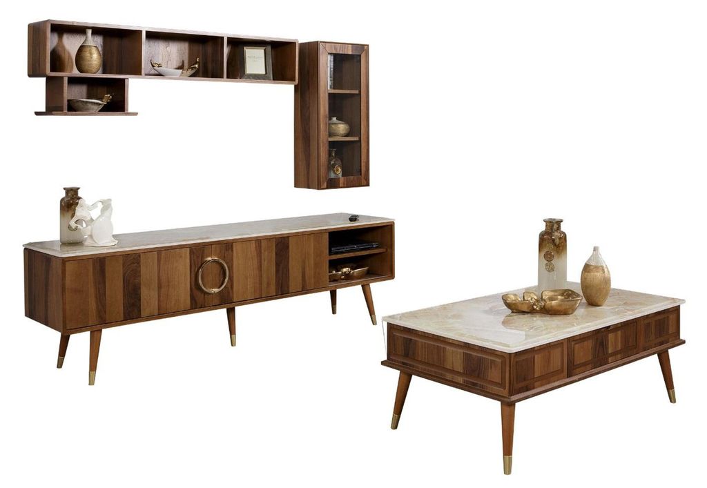 Design Wohnwand Schrankwand Schrank Regal Sideboard Fernseh Lowboard tv rtv