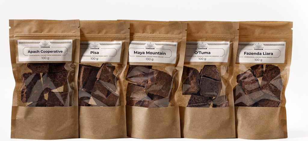 TERRAGEM Zeremonieller Rohkakao – Kakao-Set 5x100g – 100% Kakaobohnen -Zuckerfrei, Laktosefrei, Keto – Trinkkakao für Zeremonien - Rohkakao ...