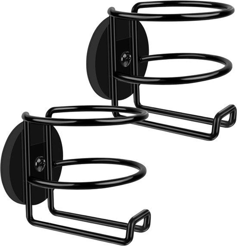 2 Stück Magnetische Kaffee- und Teehalter - Schwarz - Innendurchmesser 3,1 Zoll - Magnetischer Trinkhalter