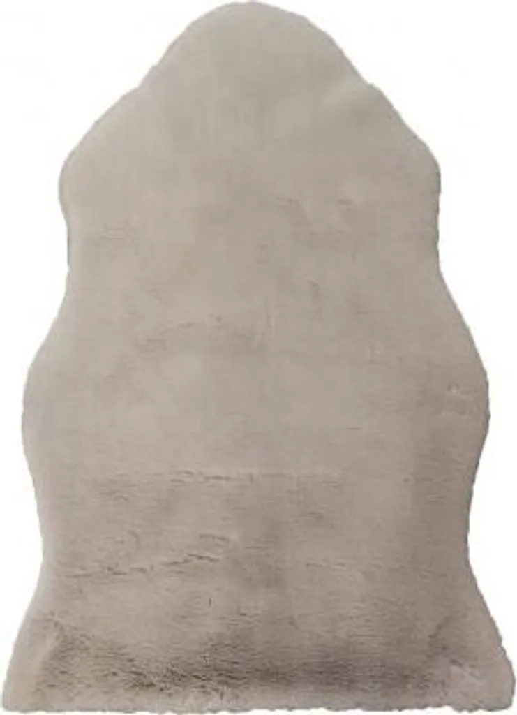 Tapis doux Shaggy Mollis argenté 75x100 cm, motif mouton haute densité