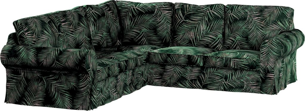 Dekoria Bezug für Ektorp Ecksofa, waldgrün, Sofahusse für Ektorp Ecksofa