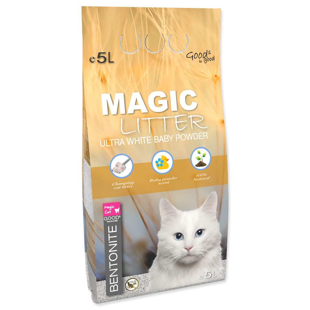 Lettiera per gatti Bentonite Ultra White Baby Powder 5 l Immagine del prodotto 