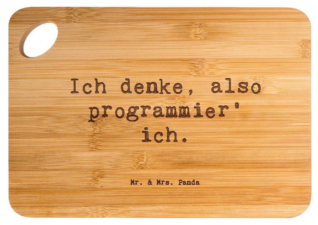 Mr. & Mrs. Panda Frühstücksbrettchen Spruch Denker Softwareentwickler - Transparent - Geschenk, Programmieren, Beruf, Softwareentwicklung, Brett,...