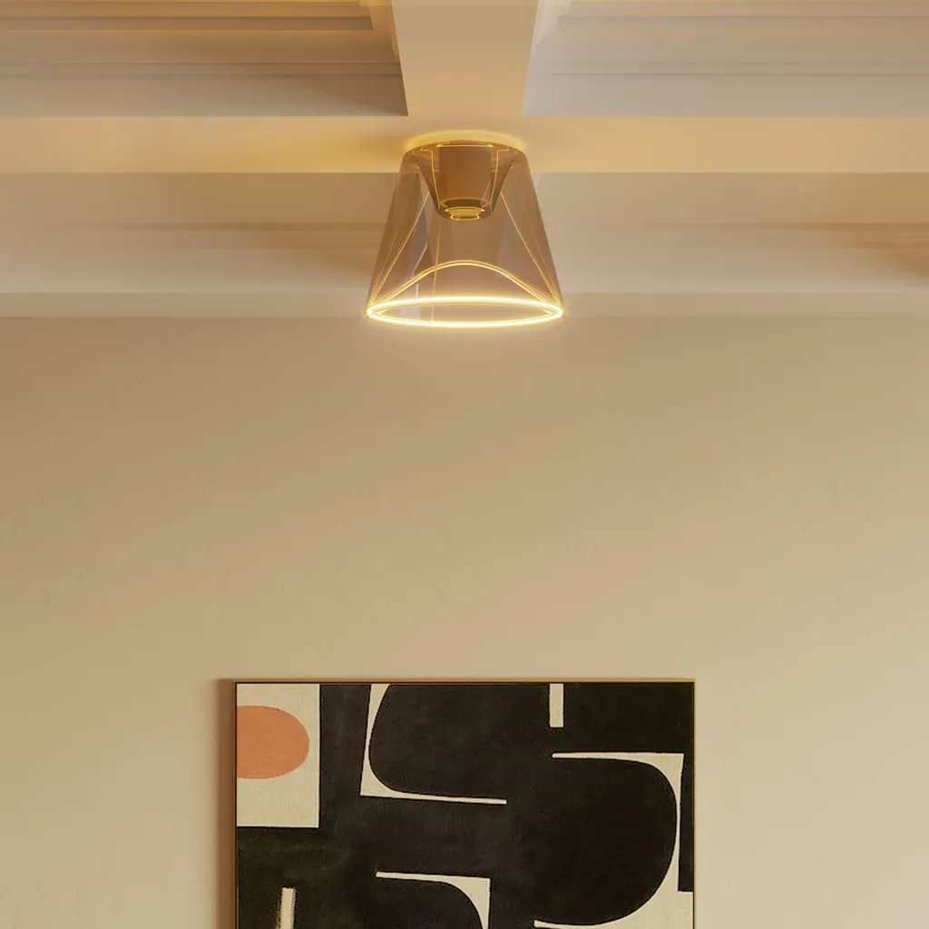 Plafonnier au style industriel et son ampoule décorative Ghost fumée