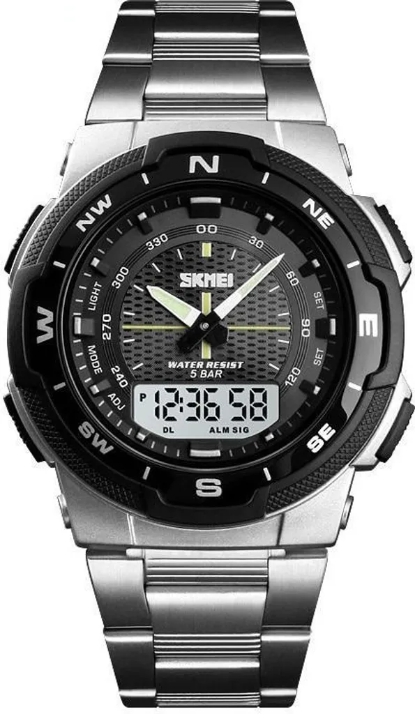 Montre Homme Robuste Argentée SKMEI - Ne Craignez Plus les Chocs