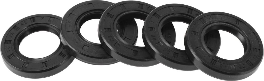 5 Stück Drehwellendichtung Hochdruck-Öldichtung 25x45x7mm Schwarz Nitril 70 Durometer Gummi
