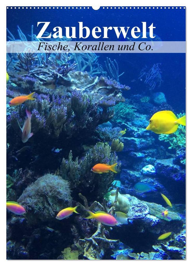 Zauberwelt. Fische, Korallen und Co. (Wandkalender 2027 DIN A2 hoch), CALVENDO Monatskalender