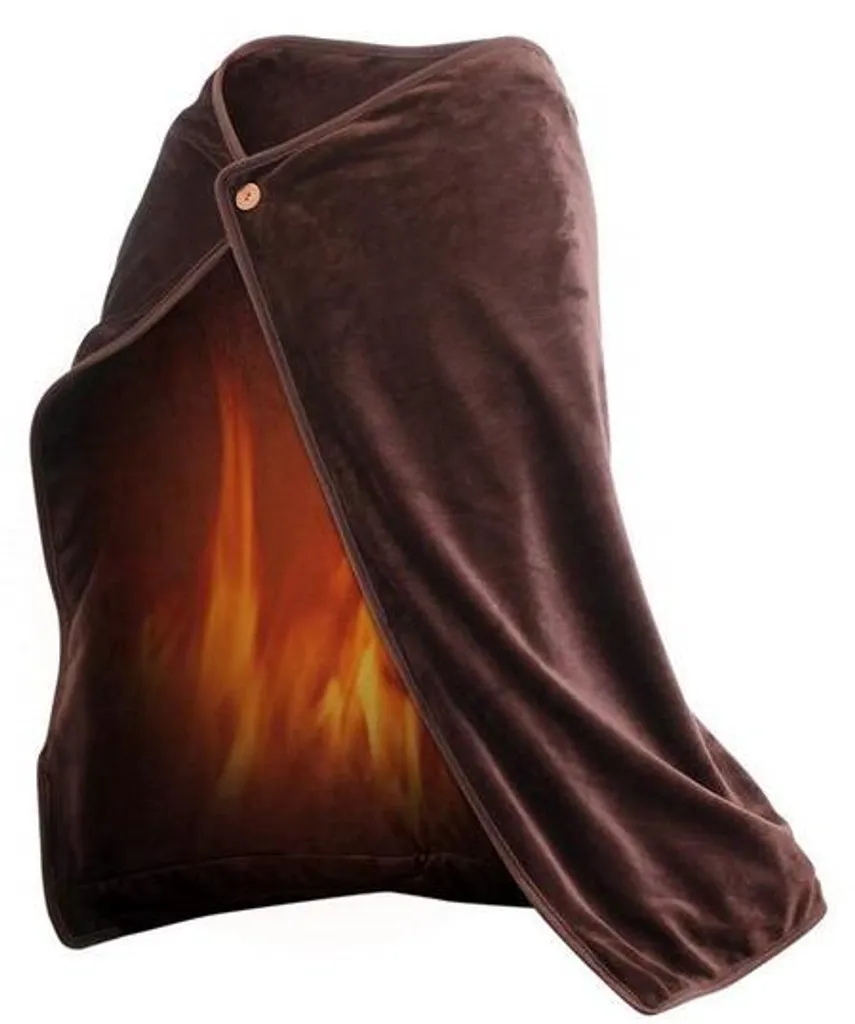 Couverture chauffante électrique USB sans fil anti-froid 100x70 cm lavable