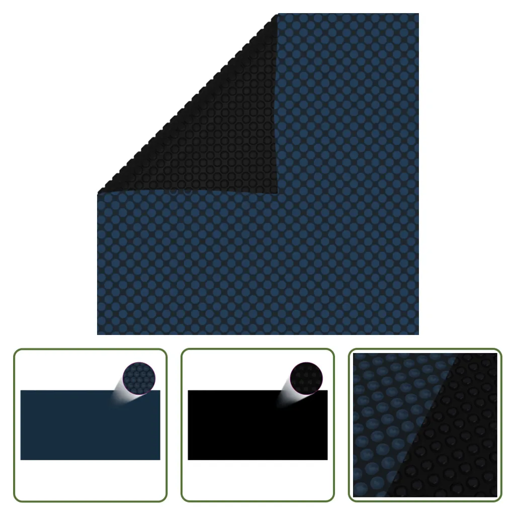 Telone Solare Piscina 732x366 cm PE Nero e Blu | Risparmio Energetico - 5