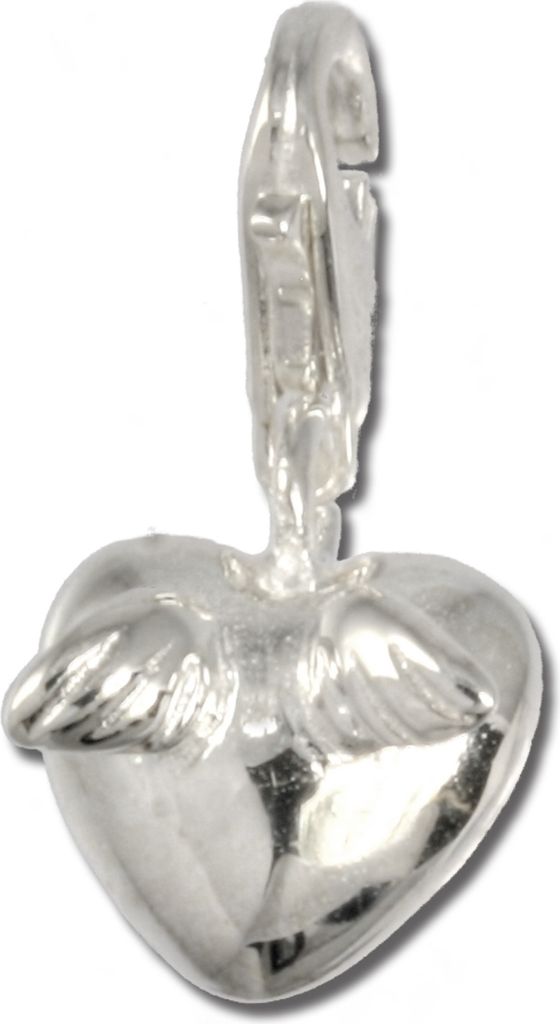 SilberDream Charm Schmuck Armband Anhänger Flügelherz 925 Echt Silber FC3071
