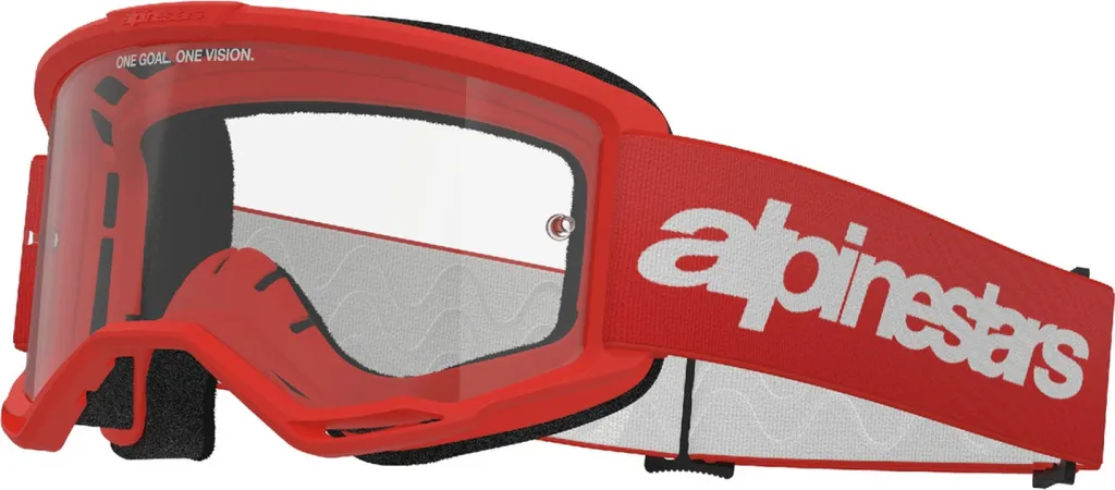 Lunettes Moto Cross Alpinestars Vision 3 Rouge 2026 pour Enduro et Trail