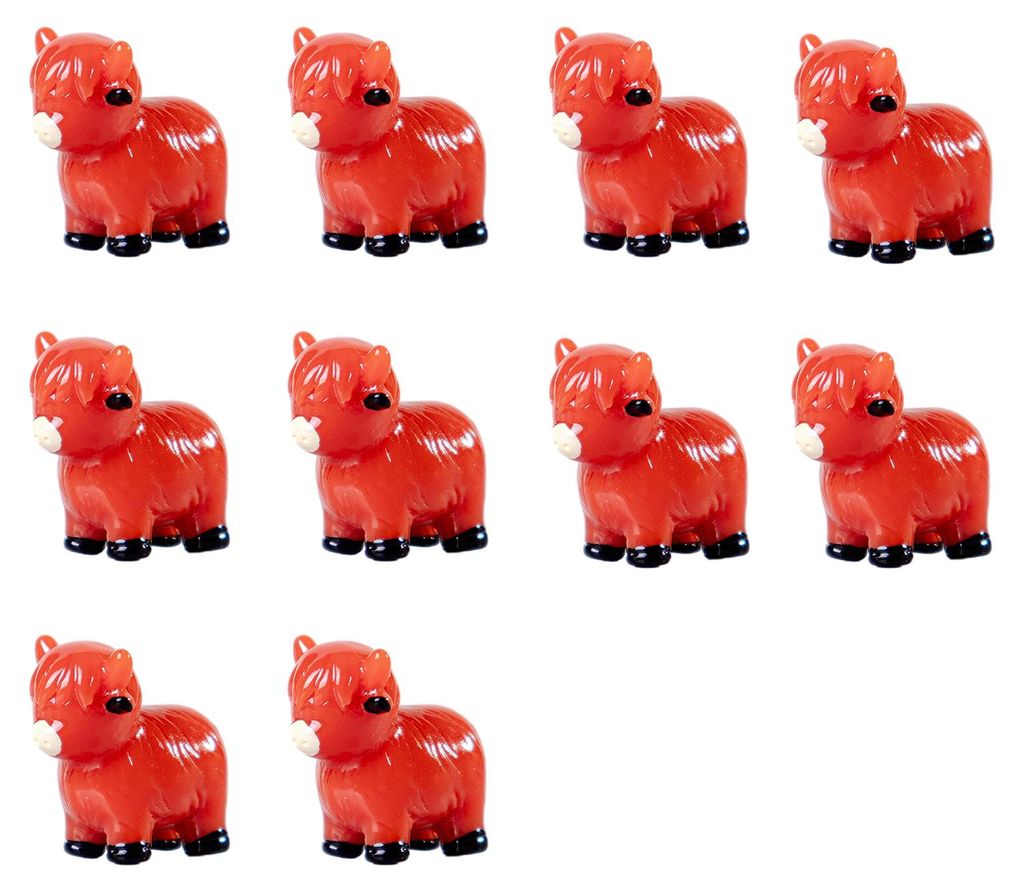10 Mini-Hochlandrinderfiguren aus Kunstharz, sitzende Hochlandrinderstatuen, Sammlerstücke, Tischdekoration