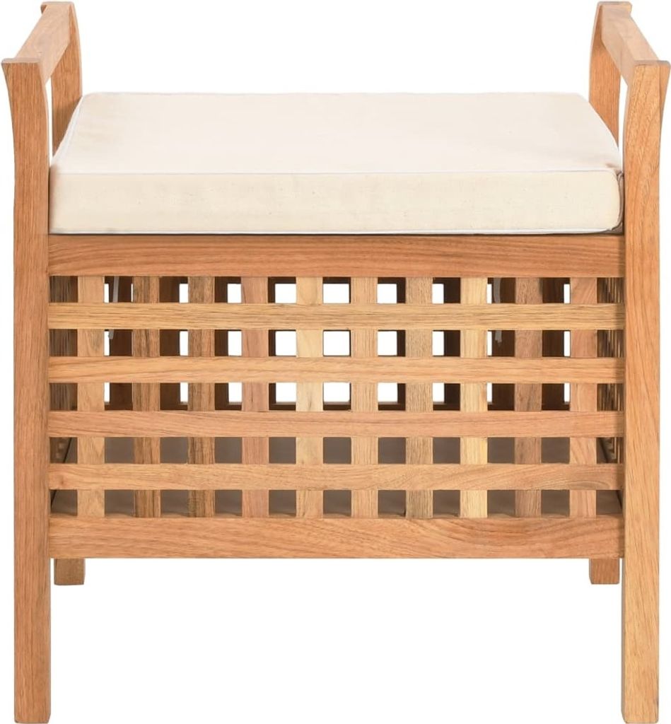 vidaXL Banc avec espace de rangement 49×48×49 cm Noyer Image du produit 