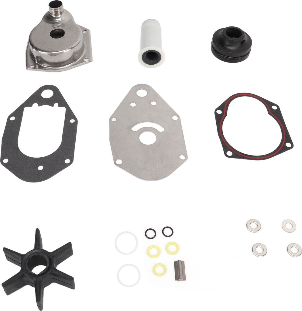 Reparatursatz für Wasserpumpenlaufrad 46‐812966A12, Edelstahl, Ersatz für Mariner 4-Takt-Außenbordmotoren