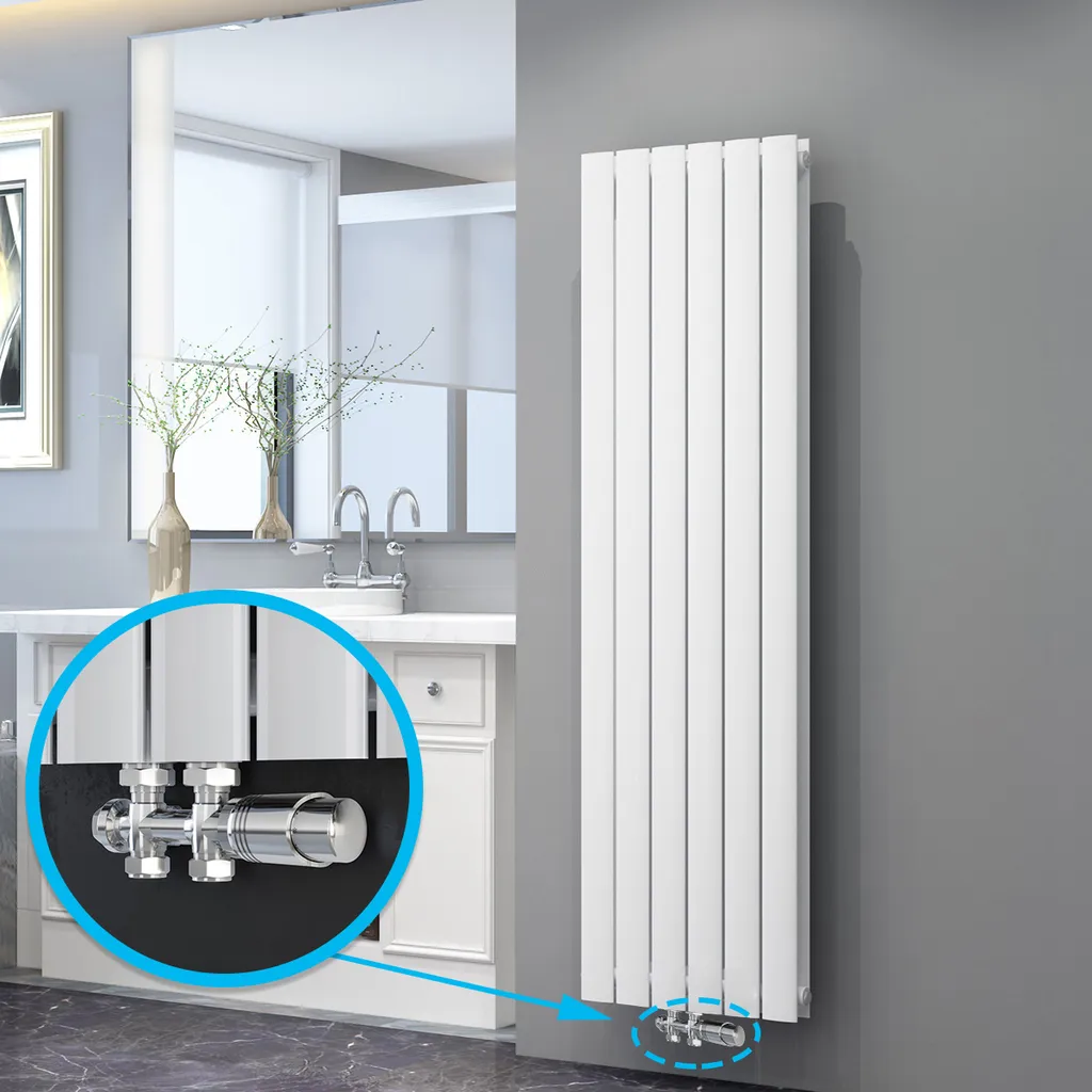Valvola Termostatica Multiblocco ELEGANT Cromo per Termoarredo Design - 9