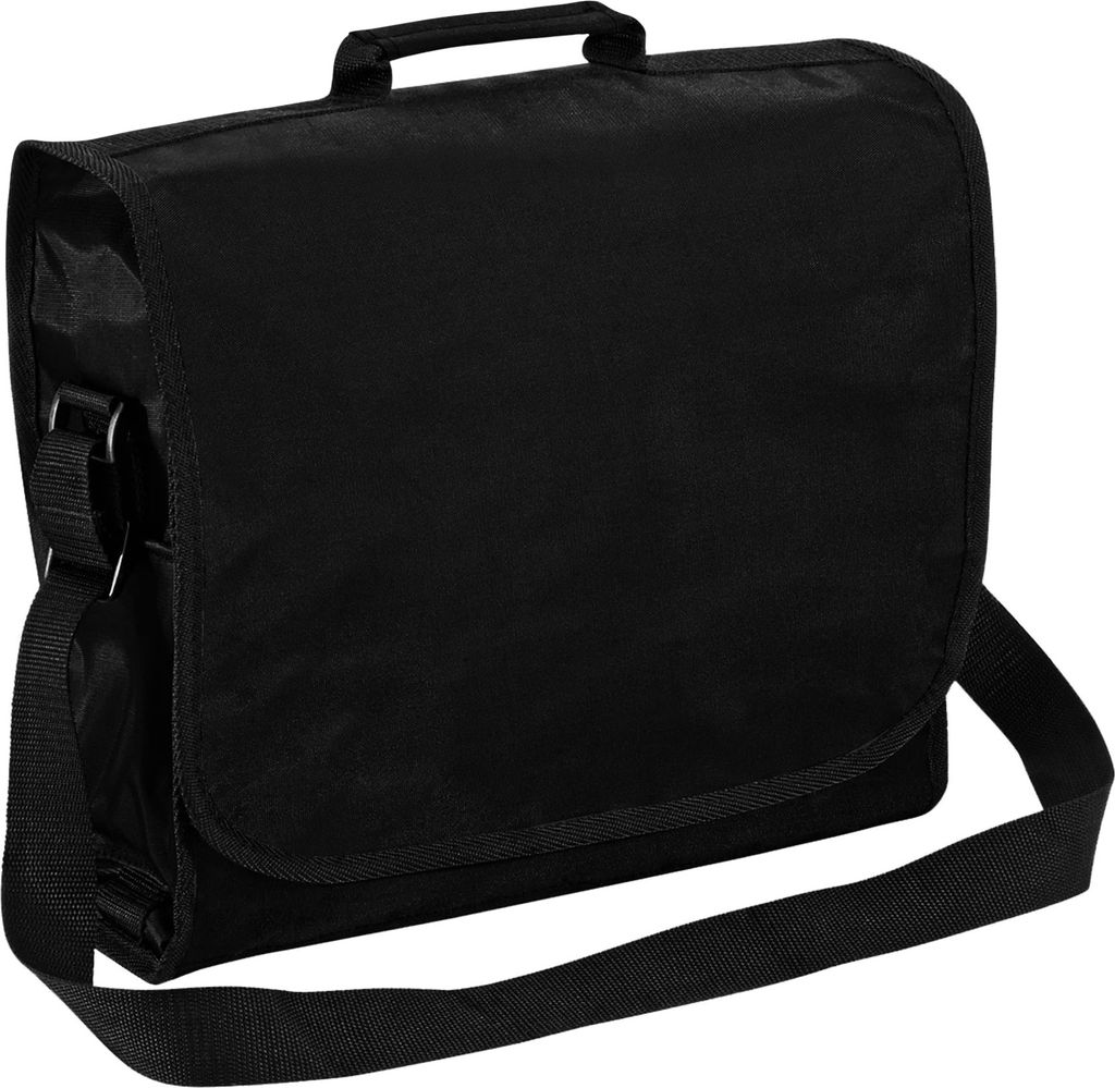 Quadra Schultertasche / Aktentasche, 9 l (2 Stück/Packung) BC4480 (Einheitsgröße) (Schwarz)