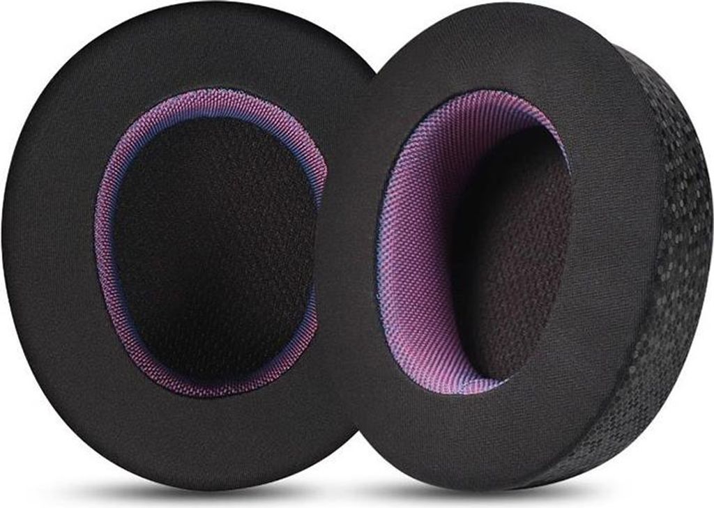 INF SteelSeries Arctis Nova Pro Ohrpolster - Eisgekühltes Leder, Schwarz-Lila, 2 Stück