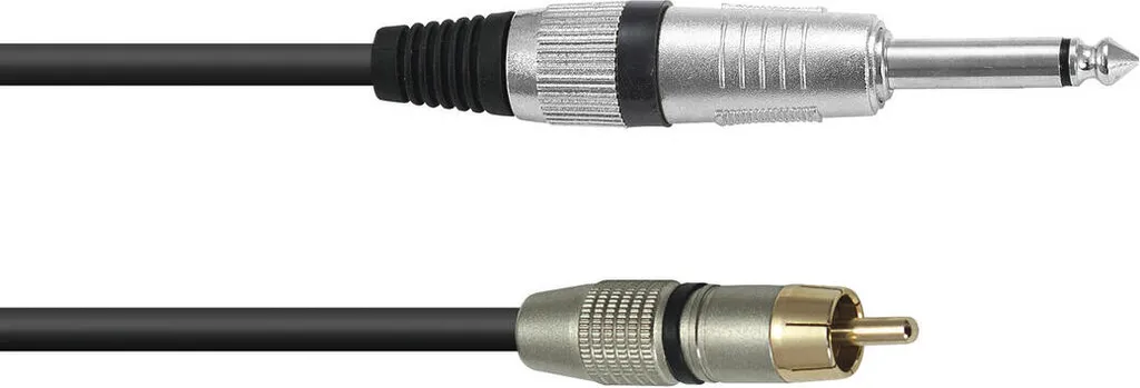 Omnitronic Cavo RCA Maschio a Jack 6,3mm 0,9m - Ideale per Mixer e DJ
