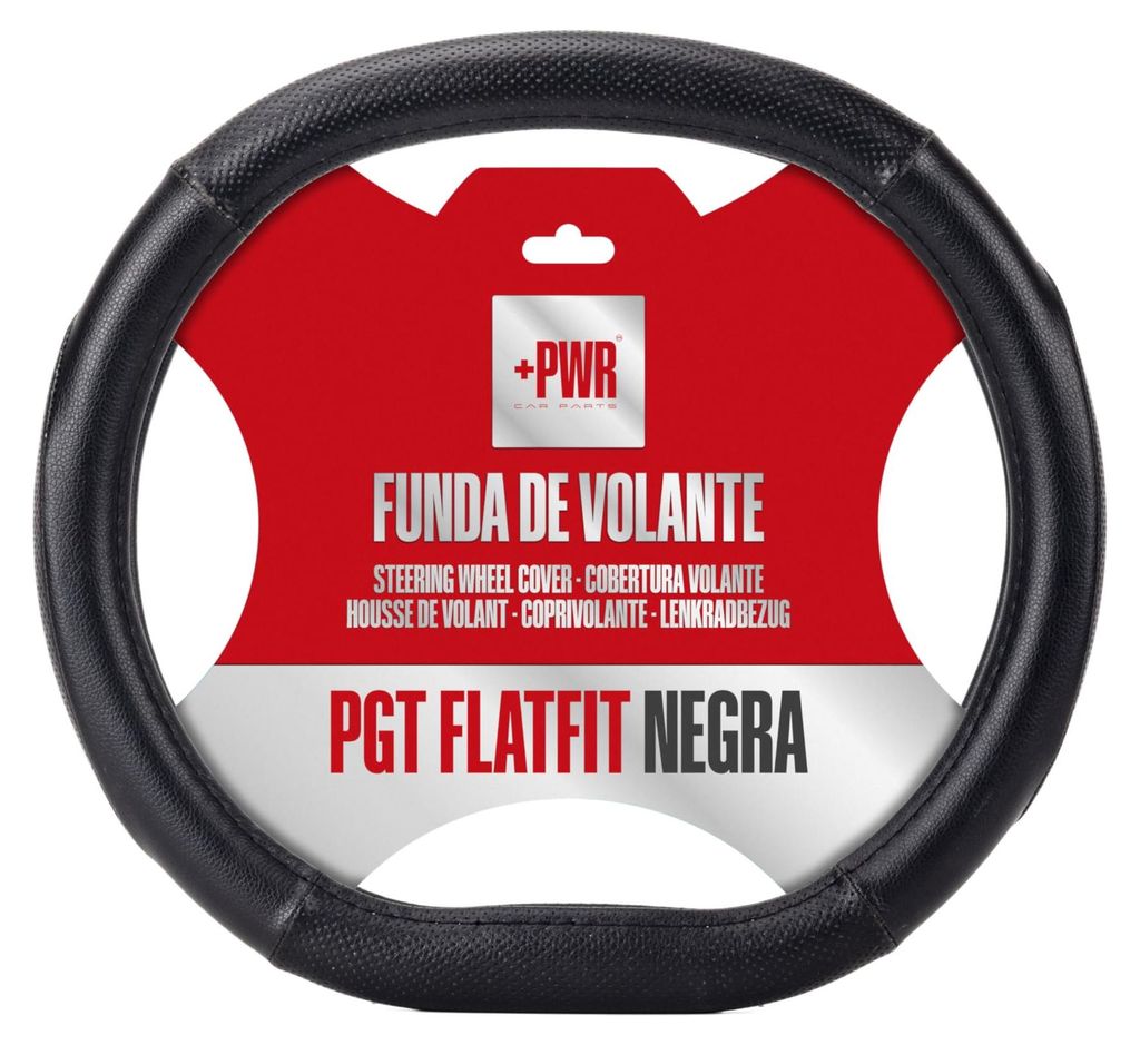 +PWR Car Parts PGT FlatFit: Čierna poťah na volant určená Obrázok produktu 
