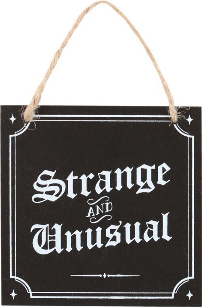 Something Different - Hängeschild "Strange And Unusual" SD5651 (Einheitsgröße) (Schwarz/Weiß)