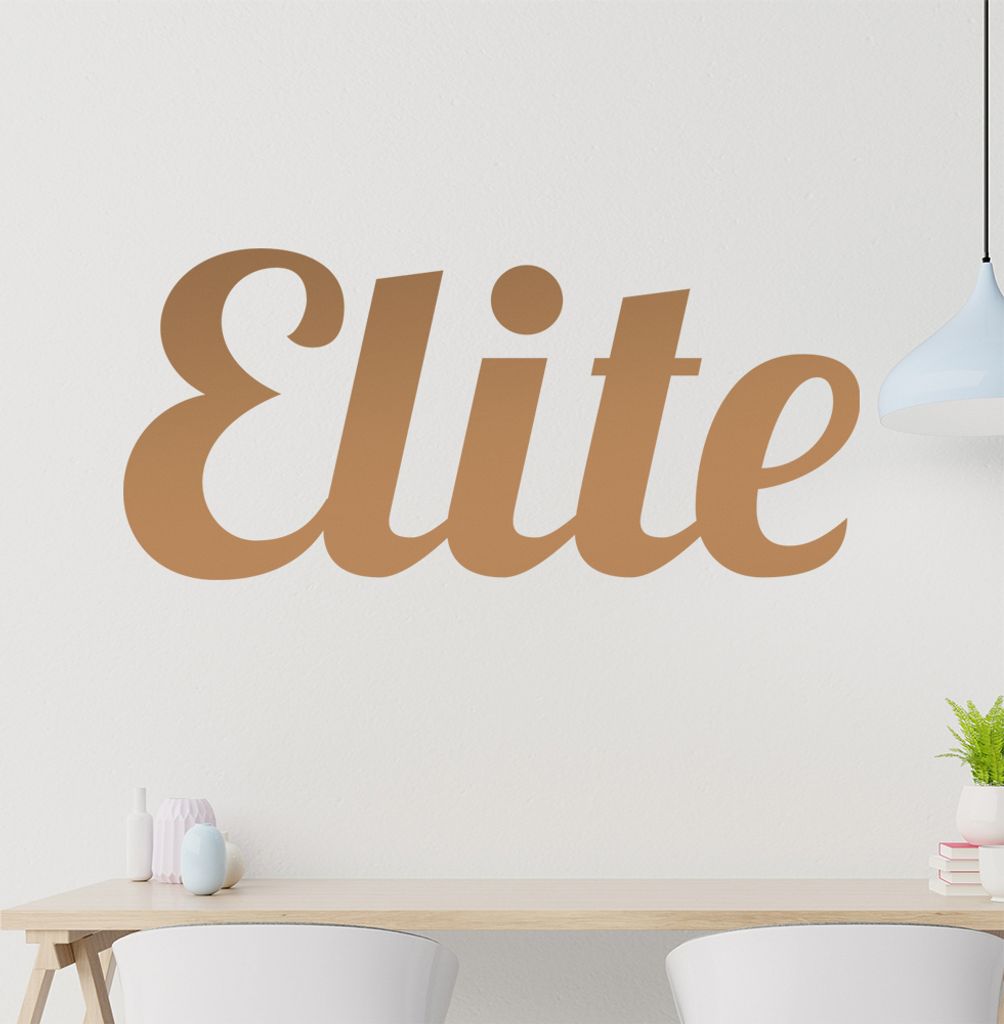 Elite Wandtattoo in 6 Größen - Wandaufkleber Wall Sticker - Dekoration, Küche, Wohnzimmer, Schlafzimmer, Badezimmer