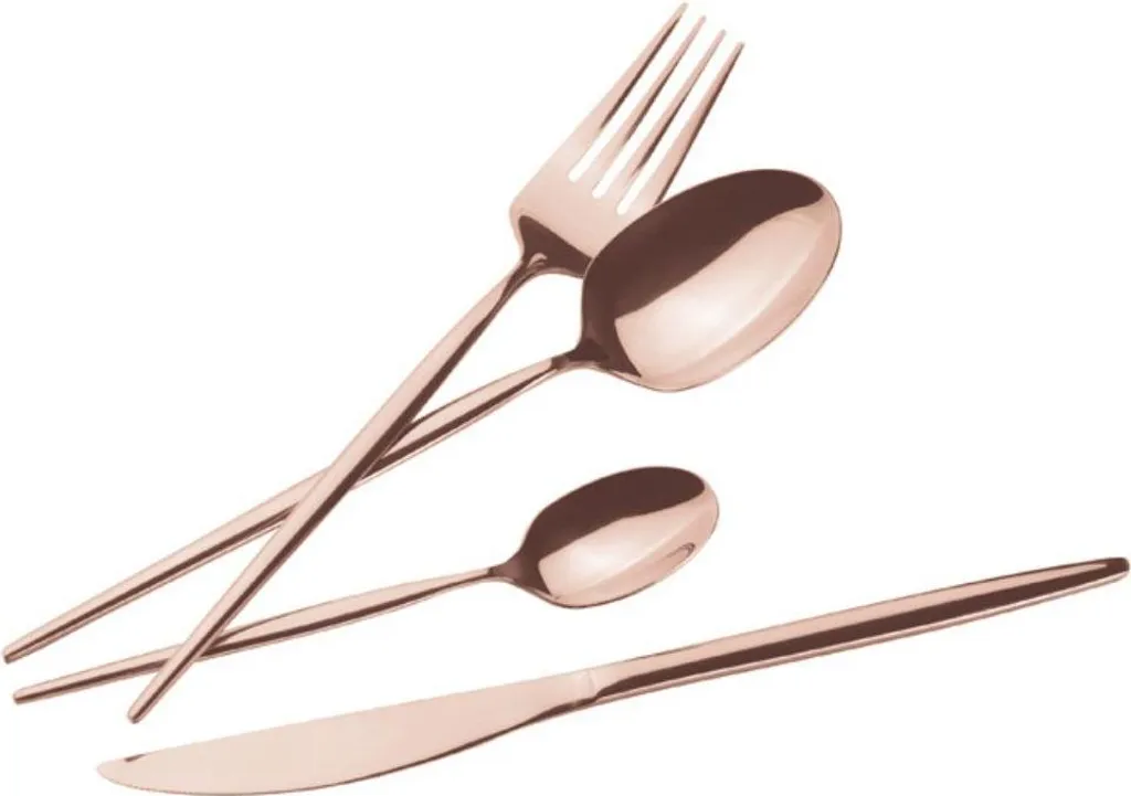 Set de couverts Berlinger Haus BH3068 or rose 24 pièces élégant