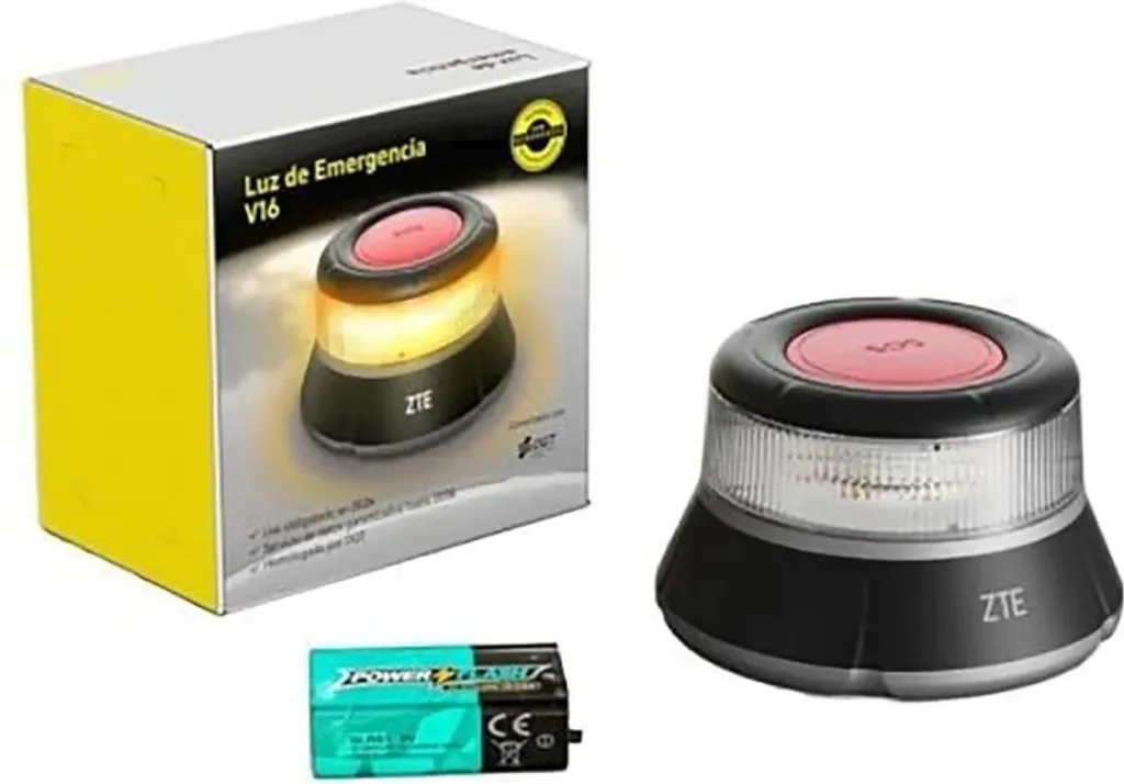 Mobile de Chantier ZTE E1 IP54 Noir et Rouge Résistant avec Lampe LED
