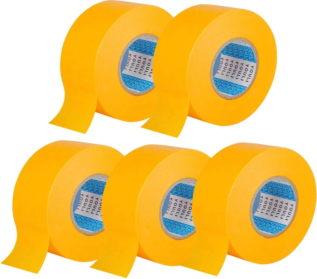 Ruban de masquage professionnel jaune 50m x 30mm haute précision