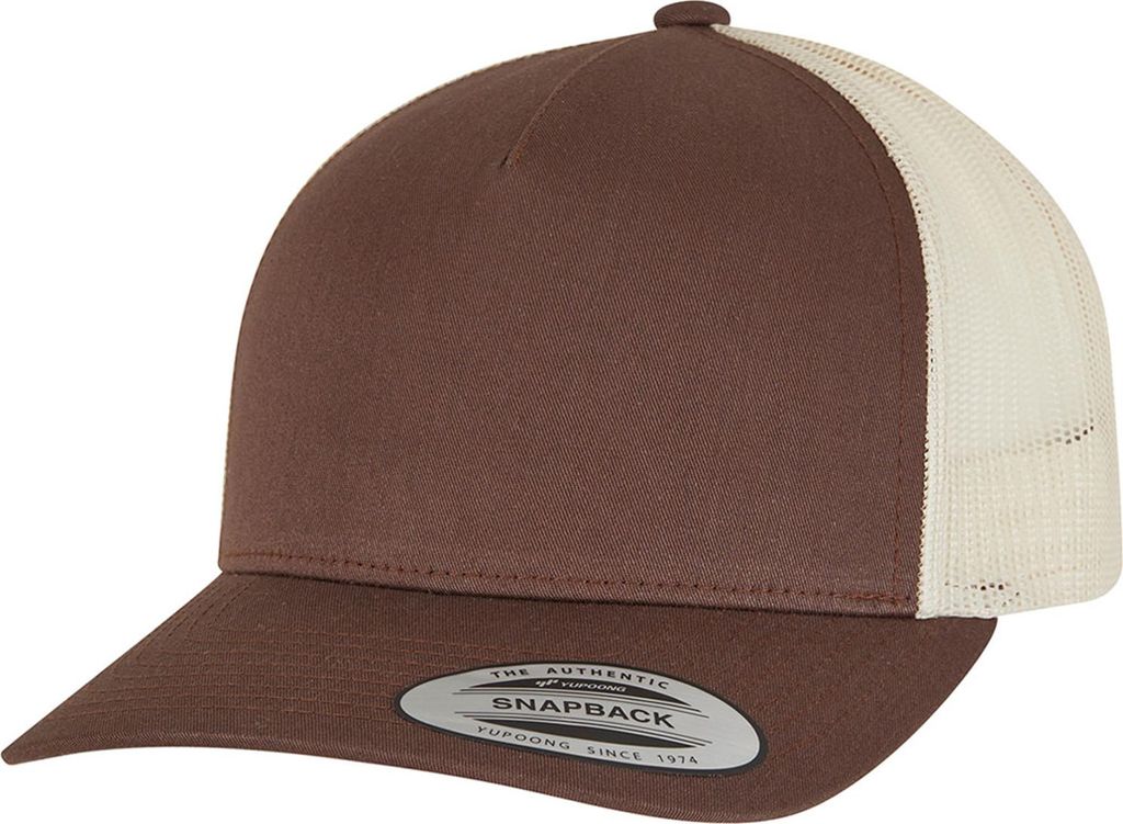 Flexfit - Trucker Cap 5 Segmente für Herren/Damen Uni RW9095 (Einheitsgröße) (Braun/Beige)