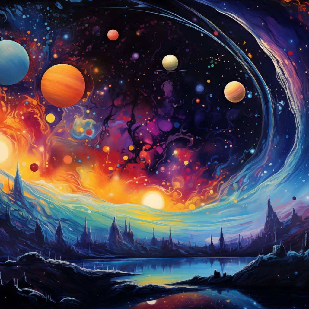Plakat 100x100cm Intergalaktisches Orchester