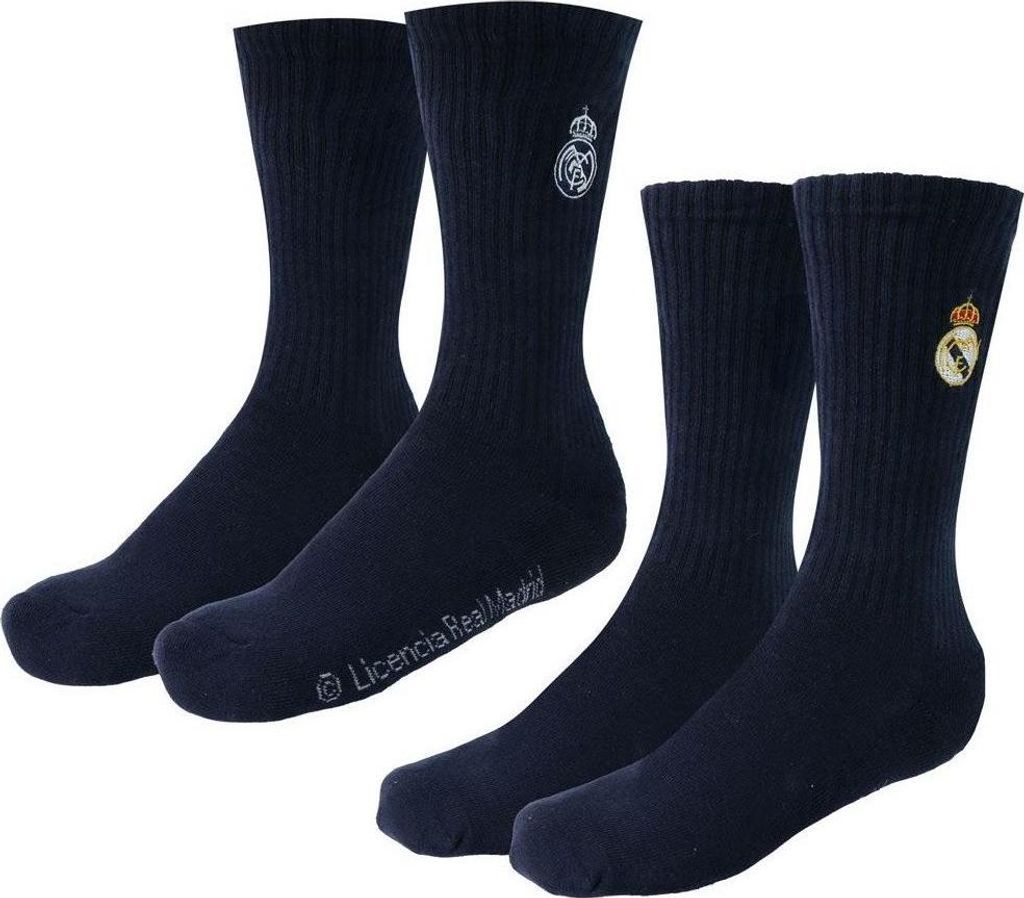 Real Madrid Hohe Socken 2er-Pack 2900003434 Dunkelblau Größe 43/46