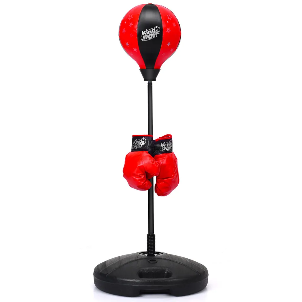 Punchingball Réglable avec Gants - Kit Boxe Enfant Hauteur 123 cm
