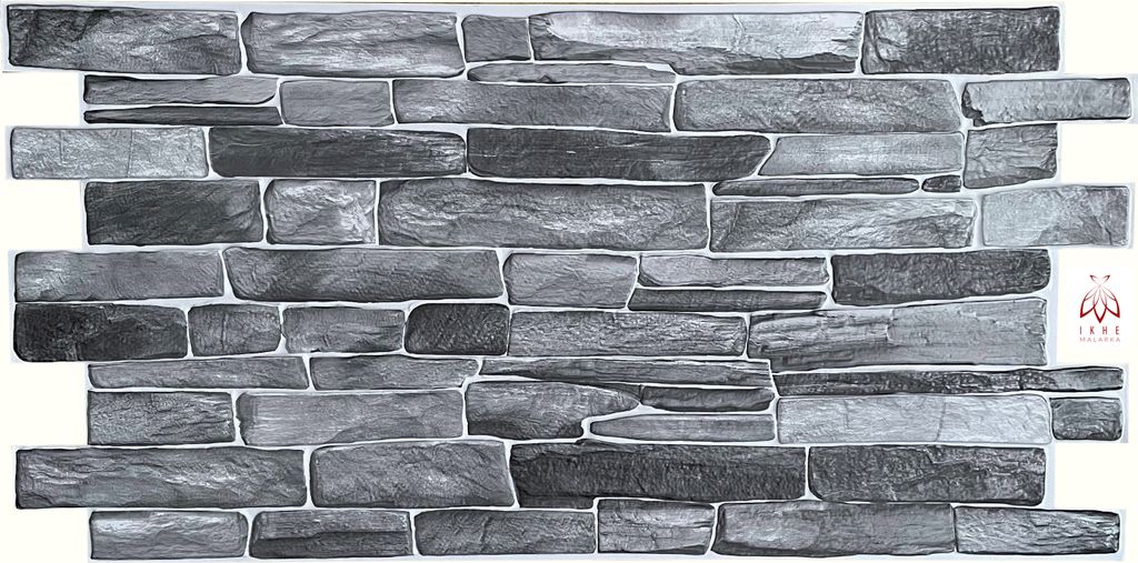 3D PVC Wandpaneele Wandverkleidung PVC-Verkleidung Stein Holz Mosaik Fliesen Imitation (ca. 0,43qm)