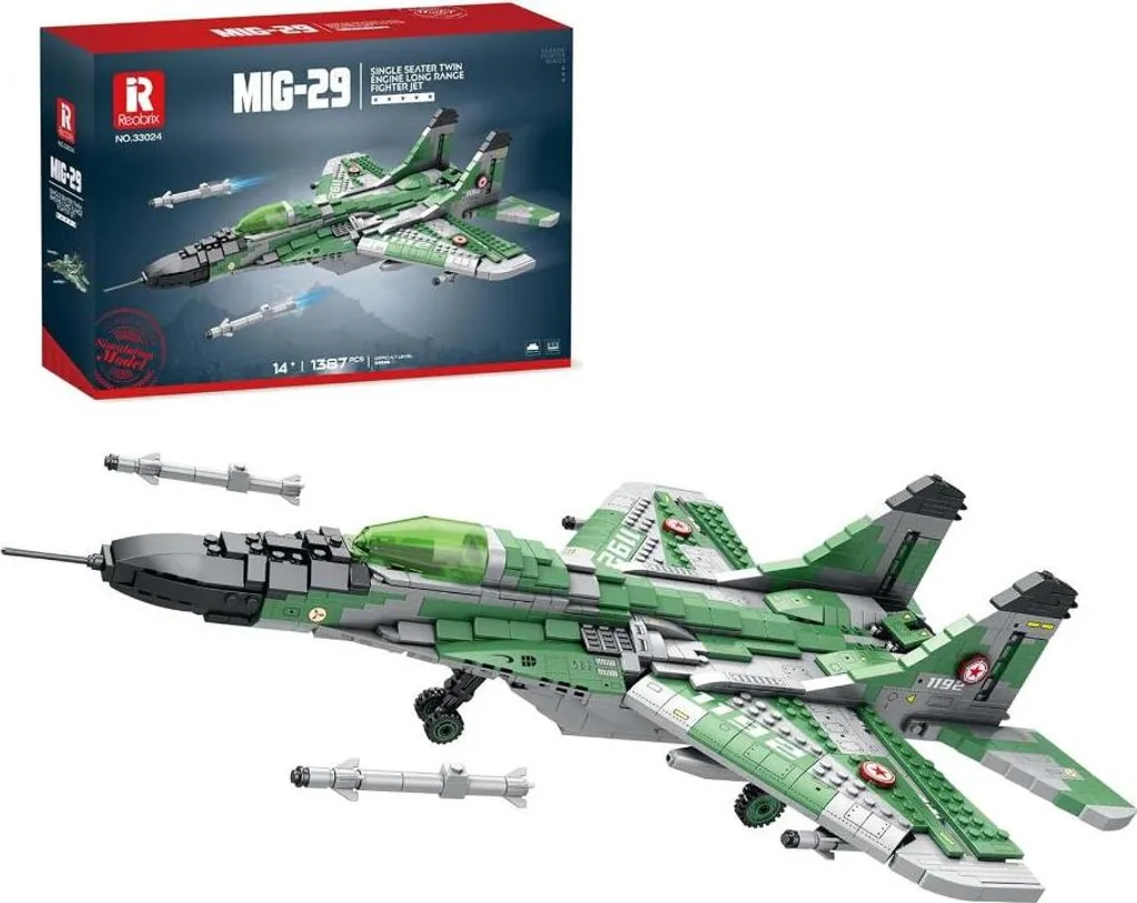 Kit de construction MiG-29 Reobrix 22012, Avion de Chasse 1387 pièces